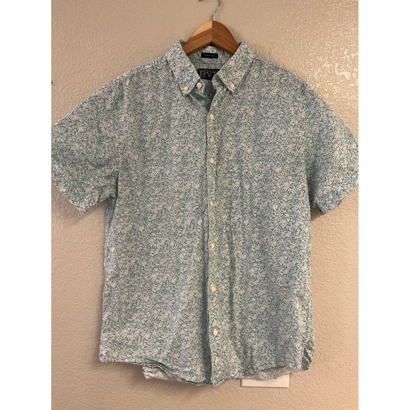 Rye by Hawker Rye Other - Rye by Hawker Rye Mens L Tall Teal Floral Short Sleeve Button Down Shirt Regular
